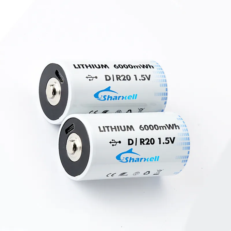 Folha de alumínio 1.5V Bateria não descartável Aa Aaa C D 9V Tamanho Usb Porta de carregamento Li-Ion Recarregável D Bateria