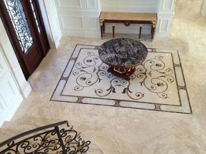 天然大理石モザイクインレイフローリング大きなスラブタイル技術を備えた家庭用独占装飾パターン & エキゾチックアート作品 - Product Image 5