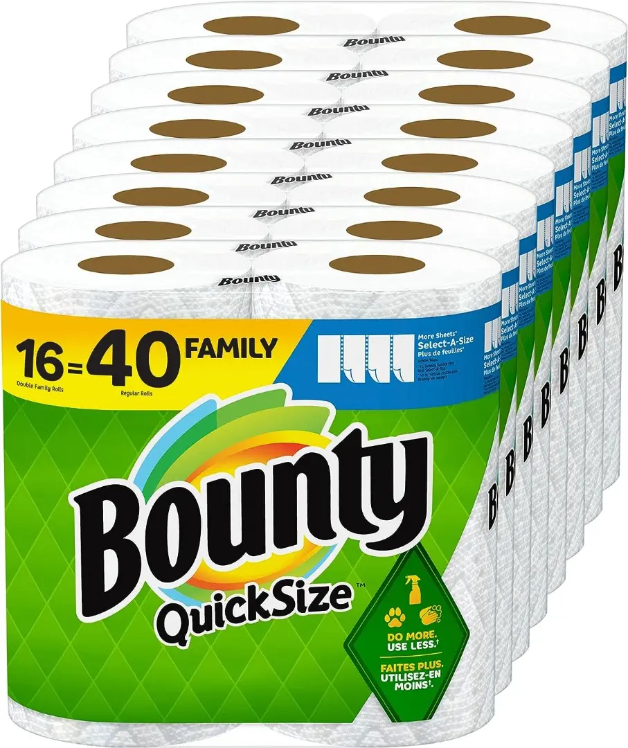 I migliori asciugamani di carta Bounty Quick-Size bianchi 16 Family Rolls 40 rotoli regolari