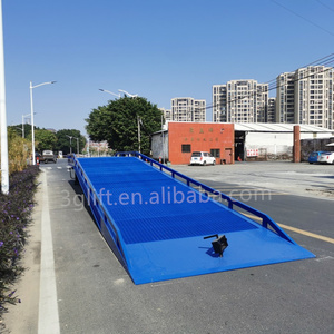 Para nivelador de contenedores carretilla elevadora móvil camión de descarga hidráulica rampa móvil para plataforma de muelle camiones de carga rampa móvil