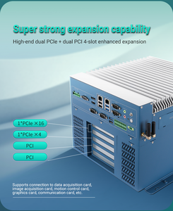 Caja de aluminio Caja de computadora integrada industrial PC con Core I3 i5 i7 Gigabit Ethernet Dual LAN 4COM 6USB Win10 Ubuntu 1/2/4 * PCle - Product Image 5