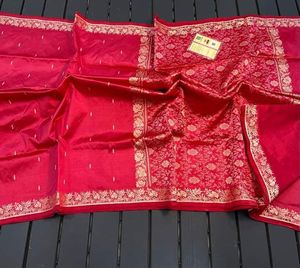 Özel yapılmış brokar ipek sarees kraliyet mavi renkli ve güzel büyük sınır saree mağazaları ve moda tasarımcıları için yeniden satış - Product Image 5