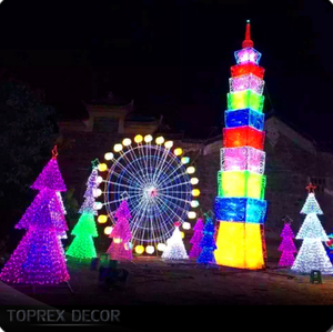 Iluminación navideña interactiva 3D programable RGB para estructura exterior IP65 Tema de árbol LED cadena decoraciones vacaciones - Product Image 5