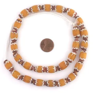 Antik ilham sarı Java endonezya boncuk 8mm Bohemian venedik Jewelry tasarım boncuklu cam ve kristal takı yapımı için - Product Image 2