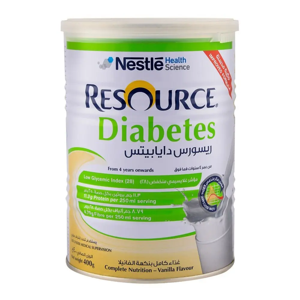 Nestle recurso para diabetes 400gm | nestle recurso alta proteína-400g pacote de jarra de animais de estimação (sabor de baunilha)