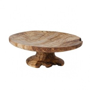 Supporto per torta in legno con coperchio in vetro perfetto per eleganti prodotti da forno e piatti di cioccolato