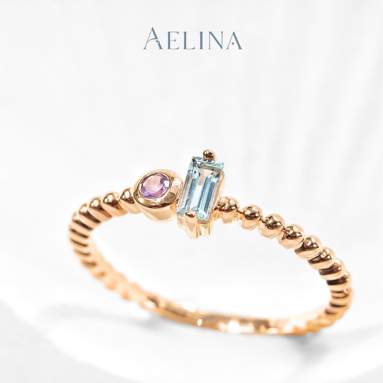 Blue topaz + Violet sapphire