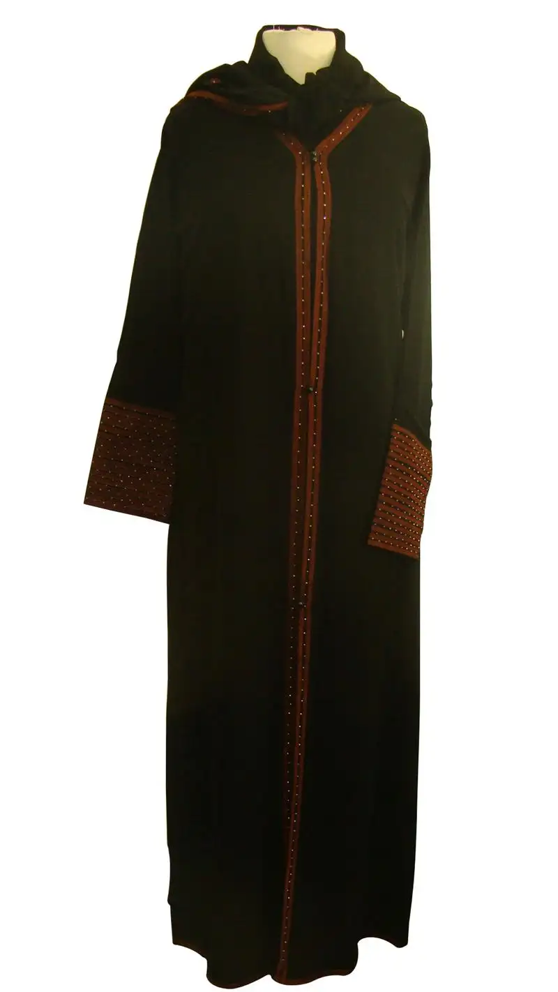 Belle Matière Abaya Avec Travail Brodé Pour Les Femmes Musulmanes À Dubaï