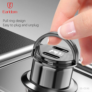 Earldom USB C araba şarjı, 36W çift bağlantı araba şarjı hızlı şarj PD şarj hızlı şarj tipi C araç adaptörü telefon için - Product Image 4