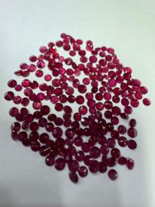 天然ルビー3 MMラウンドブリリアントカット,宝石,インド製 - Product Image 3