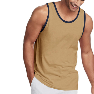 2025 Summer Casual Round Neck Best Price Gym Wear Running Sleeveless O-neck Solid <strong>Pattern</strong> Casual Style Men <strong>Tank</strong> Top - Product Image 1