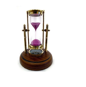 Modern Designed Sand <strong>Timer</strong> Brass Tabletop Decoration Nautical <strong>Count</strong> down <strong>Clock</strong> Gift for Desktop - Product Image 2