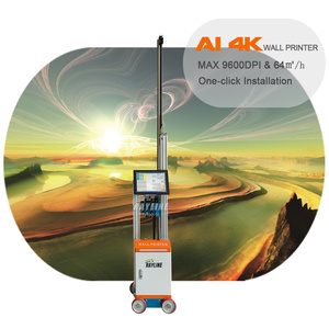 16&#13217;/hour 9600DPI AI 4K Wall <strong>Printer</strong> Machine 3D 5D Automatic UV Vertical Wall <strong>Printer</strong> Price With Wheels Rails - Product Image 2
