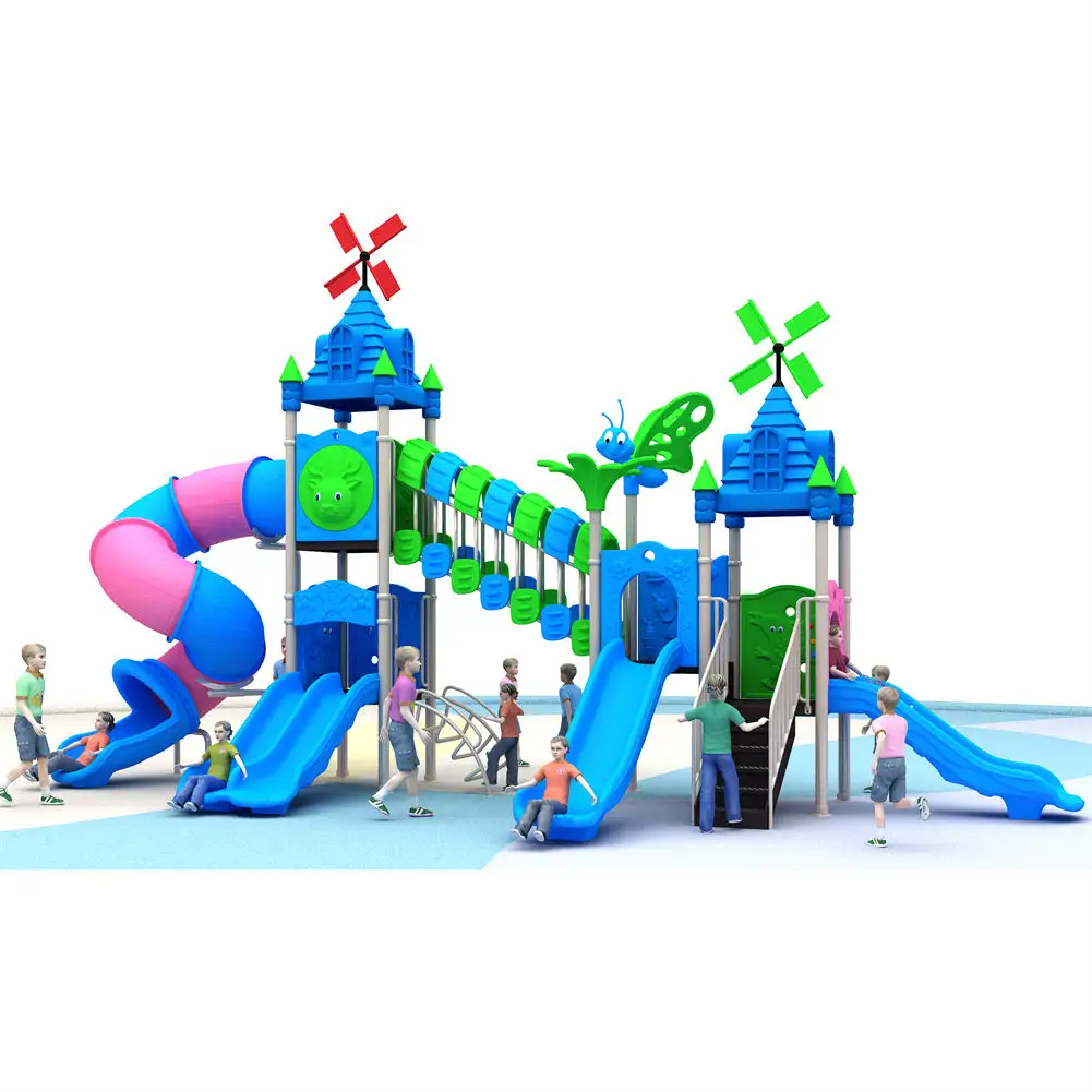 Kids Plastic Slide Adventure Outdoor Playground Large Amusement Park Play Centre for Children