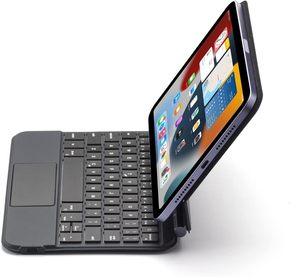 iPad迷你第六代浮动悬臂支架多点触摸触控板背光按键磁性键盘外壳 - Product Image 1