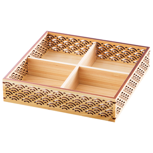 Shokado Bento kutusu lazer gravür ile geleneksel japon yemek kabı, restoranlar ve toptan alıcılar için ahşap Bento - Product Image 3