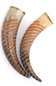 Hayvan tarzı ev dekor cilalı Buffalo Horn oyma kabuk doğal el sanatları cam hediyelik eşya için Set içme - Product Image 3