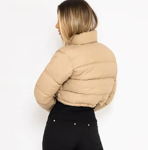 高品質女性用フグフグフルジップアップ防風ジャケットフグジャケットクロップドピンク染め女性用フグ