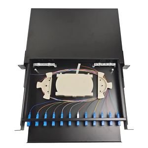 Factory Yuanyi 12C Fiber Optic <strong>Patch</strong> <strong>Panel</strong> Drawer Mounted <strong>With</strong> SPCC Material SC/FC/LC Adapter Fiber Optic Termination Box - Product Image 4