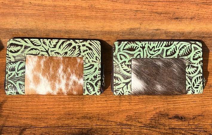 Brown With Green Embossed