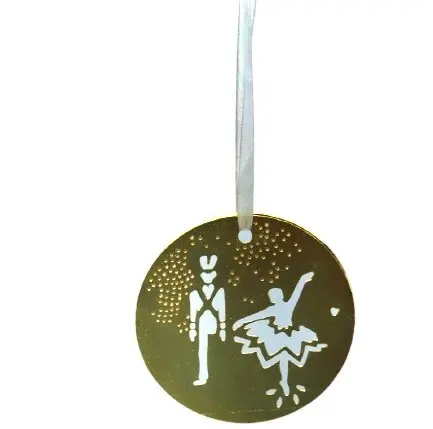 أعلى الإصدارات ورقة معدنية عيد الميلاد مع مسحوق ذهبي طلاء تشطيب على شكل نجمة لديكور المنزل