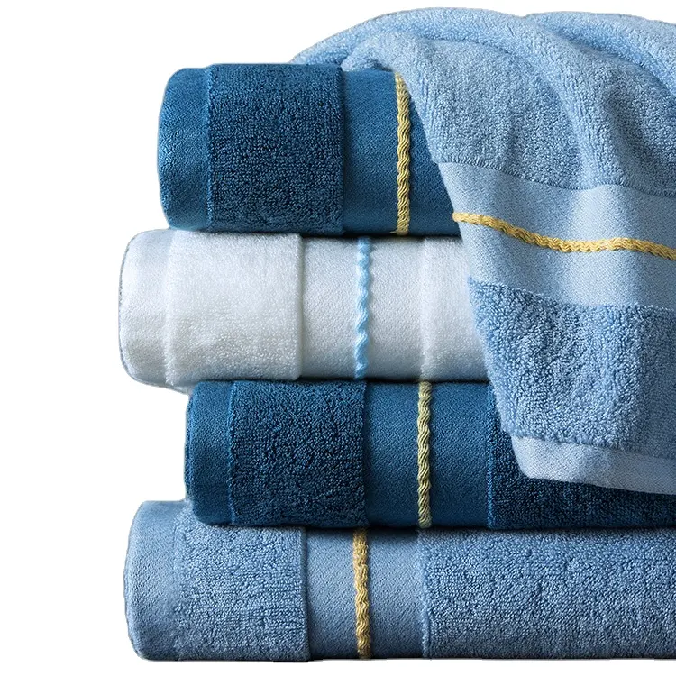 Ensemble de serviettes personnalisées pour hôtel de luxe, serviette de bain en coton égyptien blanc biologique de qualité supérieure, absorbant et écologique, bain en bambou, 100%