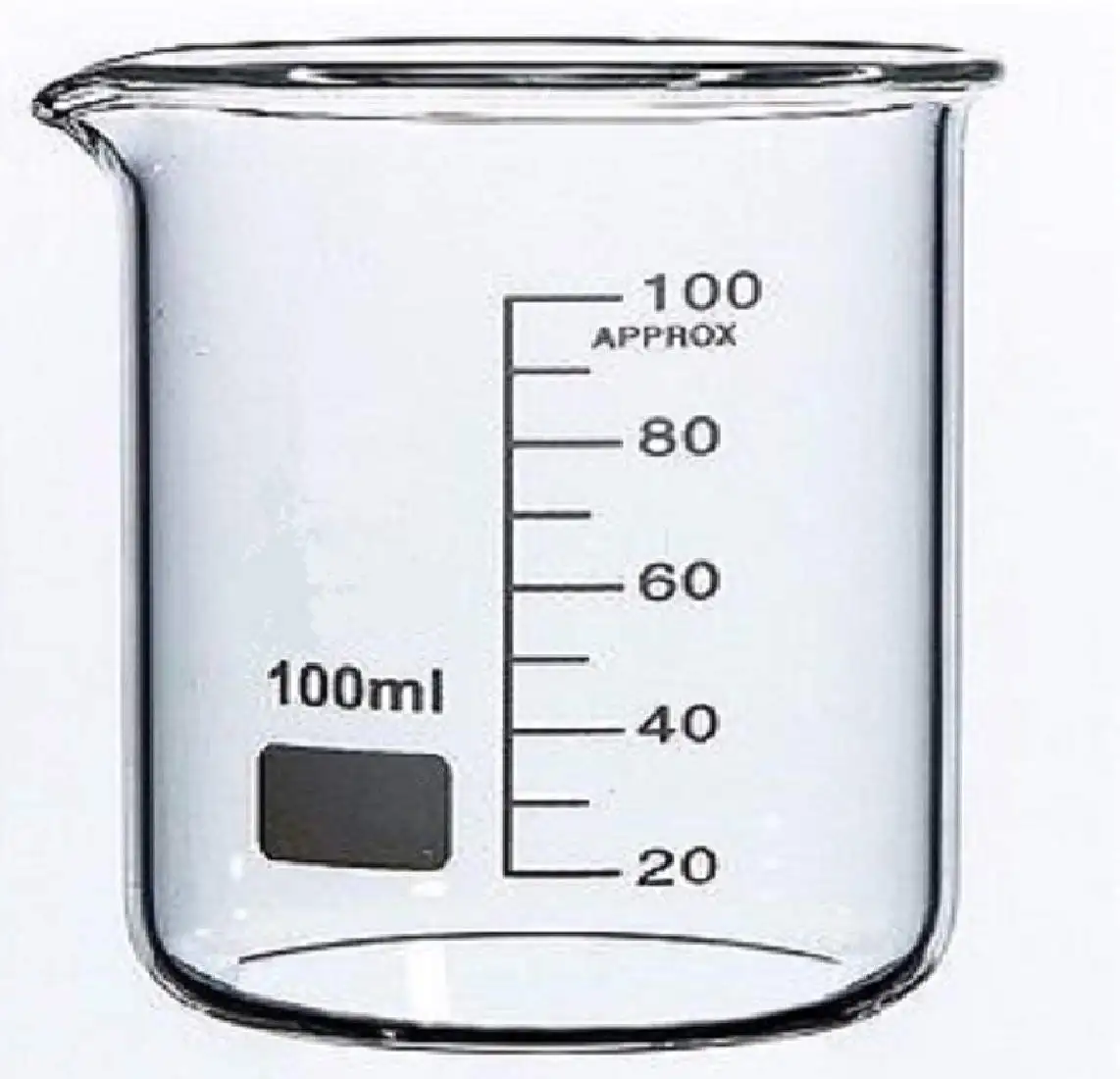 Vaso de vidrio para laboratorio químico, botella transparente de vidrio de 250 Ml, Material médico de origen limpio, borosilicato de tamaño alto