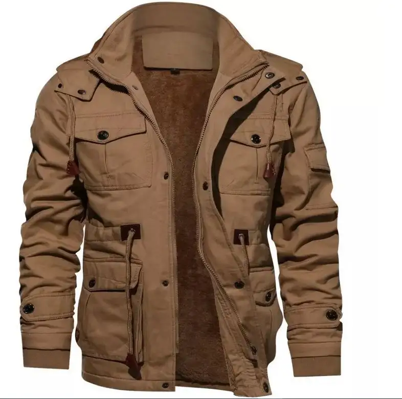 Мужская стильная зимняя Флисовая теплая куртка, длинные пальто, ветрозащитная мужская куртка-пилот с подкладкой, оригинальная куртка для мужчин унисекс