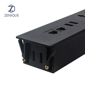 Yeni koleksiyon monte mobilya masaüstü soketi 3 evrensel fiş 2 hızlı Usb şarj aleti 2 Internet Port Switch soket - Product Image 4