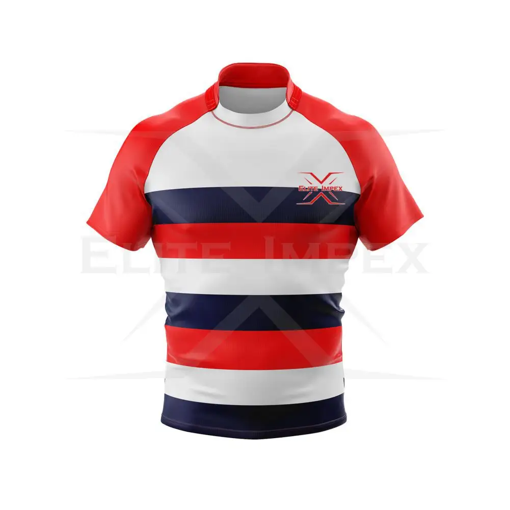 Camisa de rugby vintage personalizada de sublimação para homens, camisa de rugby personalizada para equipe de academia