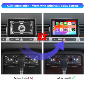 MMI 2G Auto ElectronicsワイヤレスアップルカープレイインターフェイスAndroid Auto OEMレトロフィットキットAudi Auto Integrationキット用 - Product Image 2