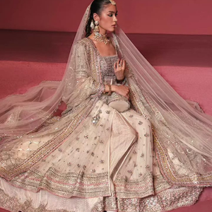 Çekici gelin parti kıyafetleri işlemeli LEHNGA CHOLI MAXI SHARARA hint ve pakistan elbiseler özelleştirilmiş kabul elbise OEM ODM - Product Image 6