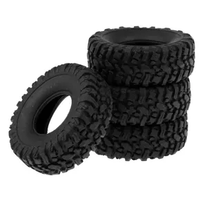 WPL için 4 adet kauçuk yumuşak lastikler B-1/B-16/C-14//C-24 RC araba kamyon araç - Product Image 2