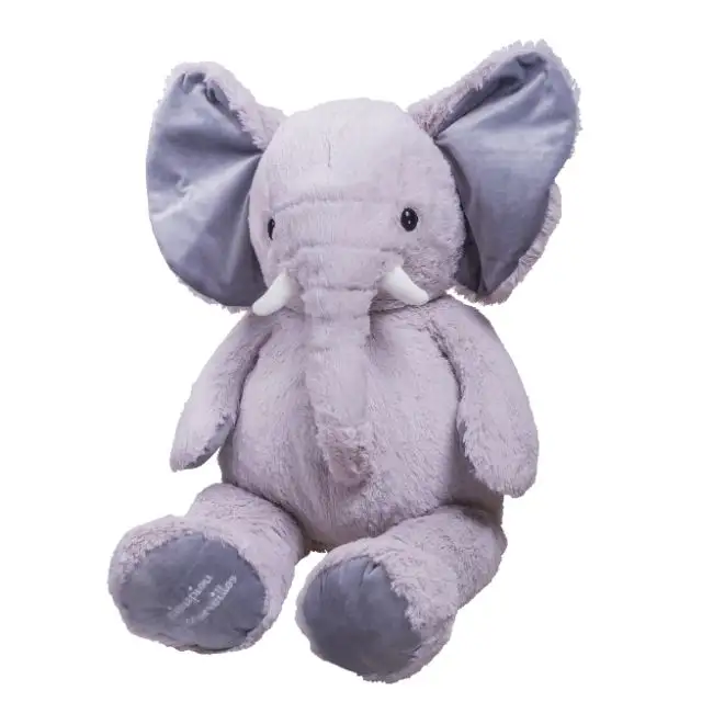 100cm gajah abu-abu raksasa Plush - Soft hewan mainan anak hadiah-gajah Jojo mewah ukuran besar dibuat di Perancis