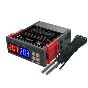 Controlador de temperatura Digital doble STC 3008, dos relé de salida, 12V, 24V, 220V, termostato, calentador, sonda Dual