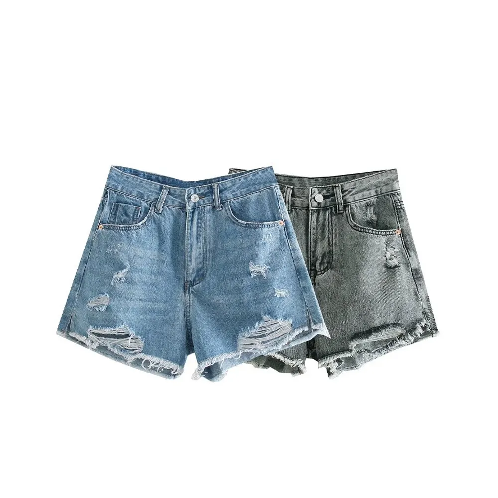 Shorts de denim de cintura alta, moda feminina, casual, slim, sexy, para o verão