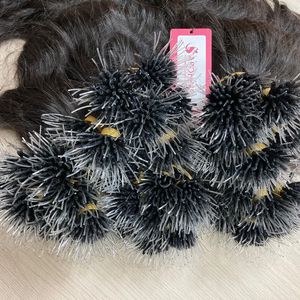 フレックスナノプラスチックチップヘアエクステンションベトナムヘアエクステンションヘアストレートウェーブカーリーシップFEDEX DHL UPS