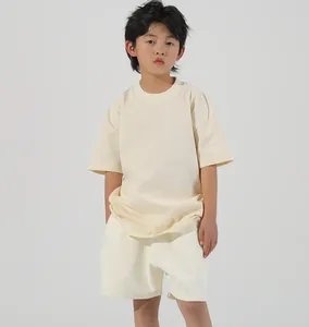 高品质100% 儿童t恤棉校服印花运动儿童男女t恤