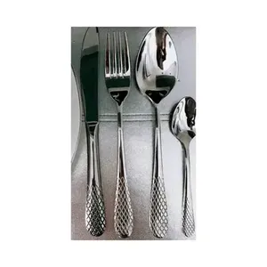Talheres de aço portátil <span class=keywords><strong>Set</strong></span> com espelho polido acabado e punho redondo perfeito para Dinnerware e Server Ware Use