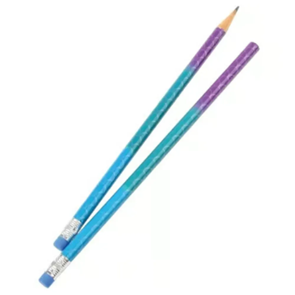 Mermaid kalemler çocuklar yazma kalem ile silgi profesyonel ofis ve okul kalem