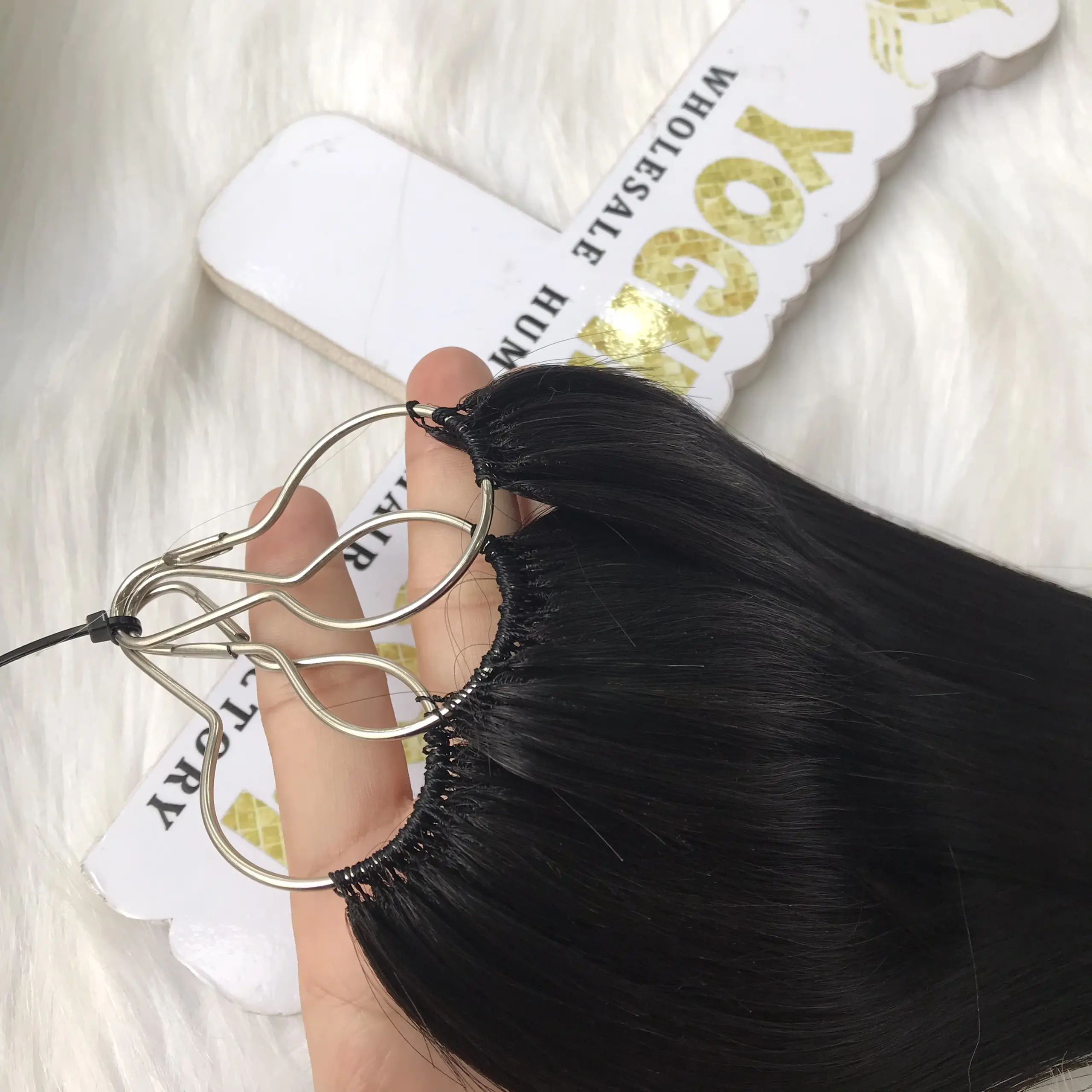 Extensões De Cabelo De Pena Cor Natural Super Novo Produto 100% Cabelo Humano Super Preço Barato