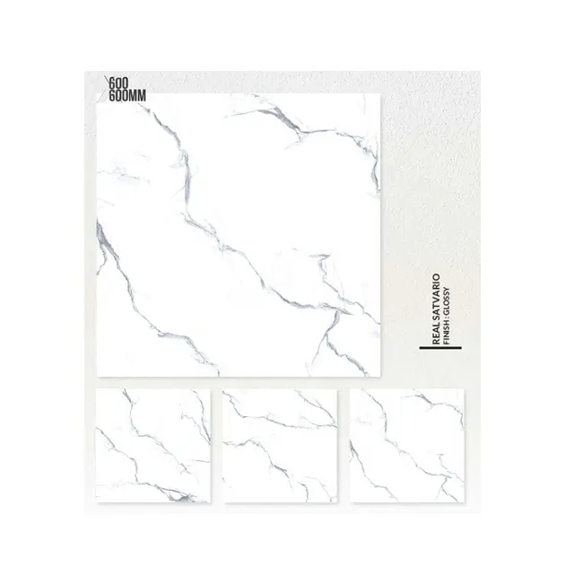 Real Satvario White Floor Tiles Of 600x600 900x900 Anti Slip Water Resist Glazed Vitrified Polished Porcelain Tiles For Bedroom