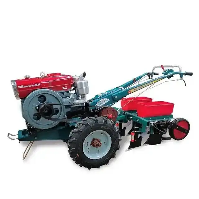 Granja multiusos con arado rotavator maíz trigo plantador mano caminar tractores dos ruedas