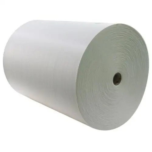 Pemasok produsen AS kertas bungkus offset daur ulang pe virgin gulungan gulungan jumbo mentah putih cokelat per ton kertas kraft