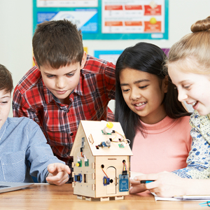 Fabrik Hot Selling Stem Science Pädagogisches Lernen Spielzeug Regen Alarm Technologie Kit 3D Holz puzzle für Kinder - Product Image 6