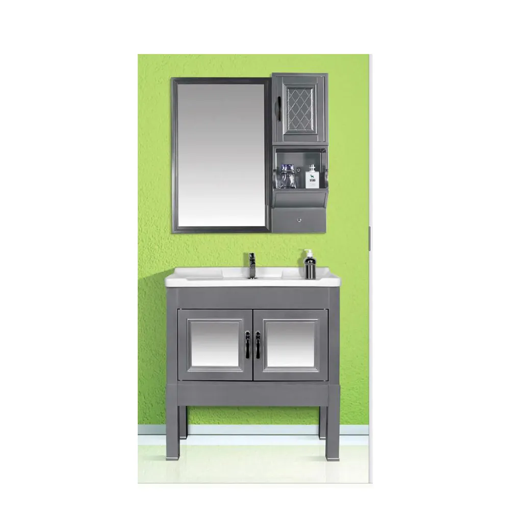 Nuovo mobile da bagno di Design con mobiletto da bagno moderno a specchio per Villa dell'appartamento dell'hotel