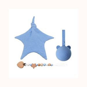 Ellepi Italian Brand Gift Set <strong>Doudou</strong> with Egg Pacifier Holder and Pacifier Clip Made with 100% Cotton and Silicone for Wholesale - Product Image 2