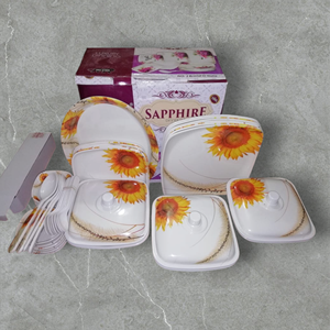 Vkl của nhà sản xuất bán buôn 41-Piece vuông Melamine Bộ đồ ăn cho 6 người chất lượng cao đặt bữa ăn tối - Product Image 6