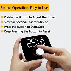 Timer digitale per bambini Timer da cucina conto alla rovescia 99 minuti conto alla rovescia per aula grande Display a LED magnetico per l'insegnamento della cucina - Product Image 5