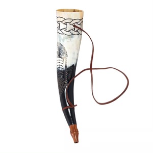 แตรกระทุ้งขัดเงาธรรมชาติงานหัตถกรรมอินเดียงานฝีมือของฮอร์น shofar สำหรับศาสนาชาวยิวปีใหม่จากอินเดียอาเกต - Product Image 3